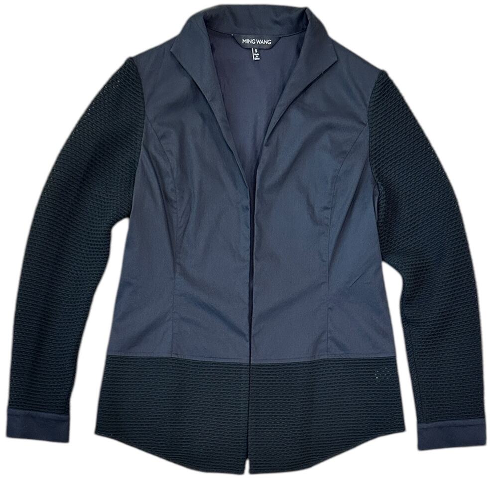 Ming Wang Open Front Mesh Blazer - image 2